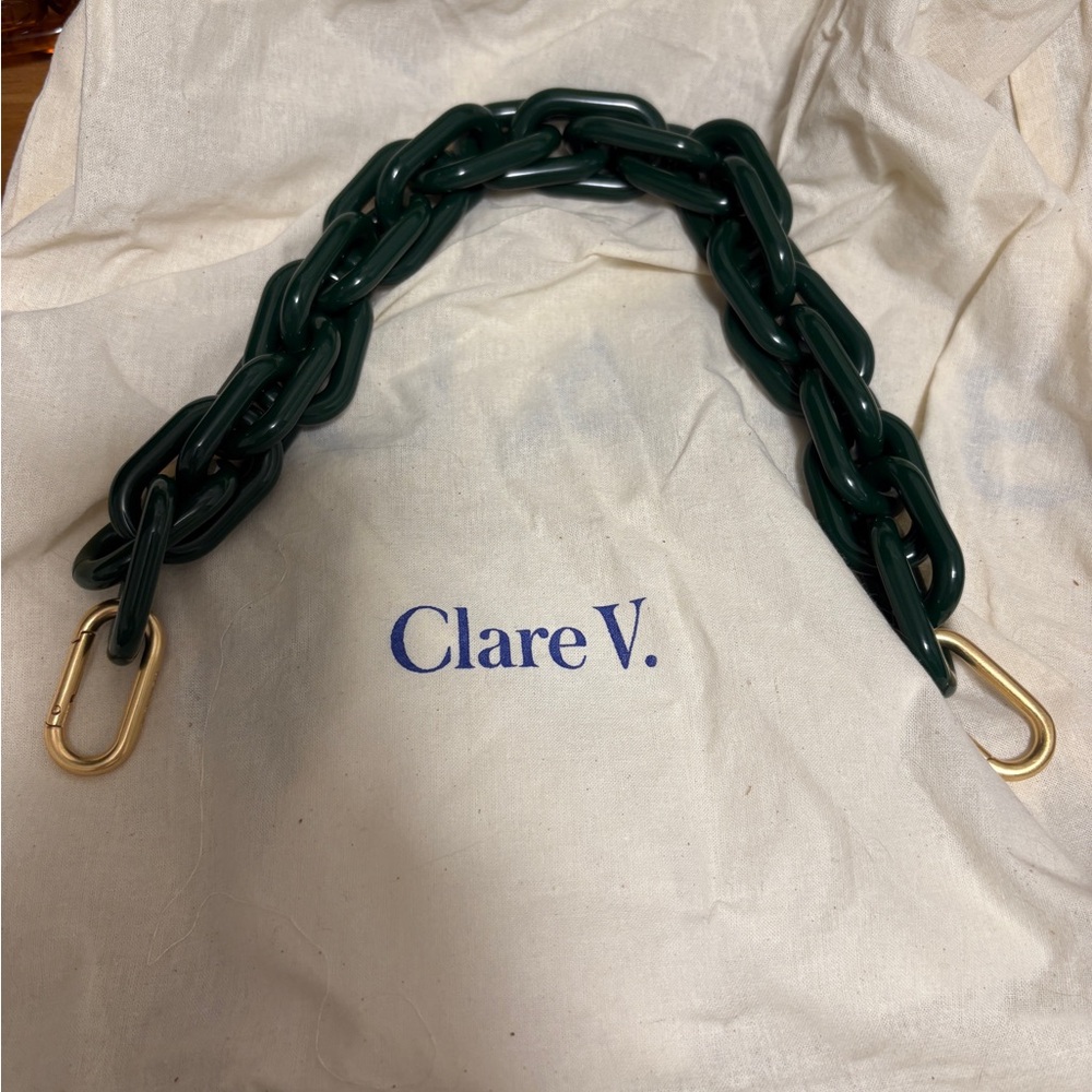 Clare V Green Resin Shortie Strap